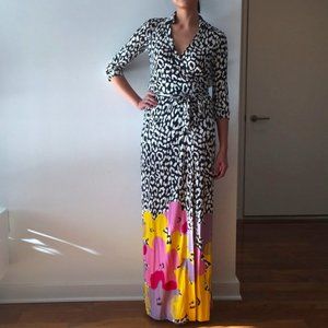 DIANE VON FURSTENBERG  Abigail silk-jersey maxi wrap dress